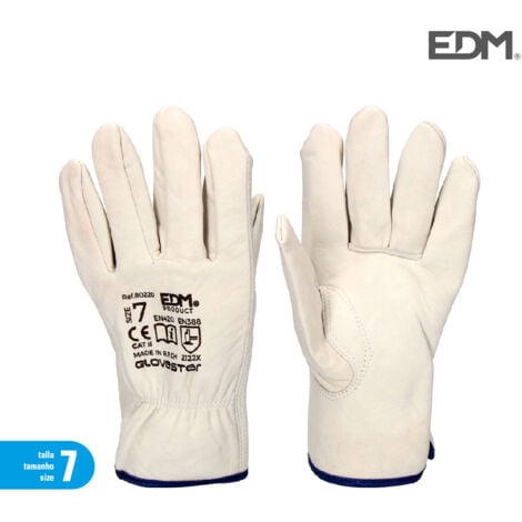 Gant de travail en cuir taille 7 edm.