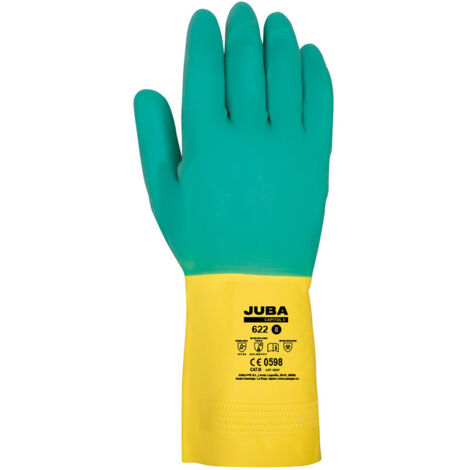 Gant de travail en latex bicolore Taille 7 JUBA