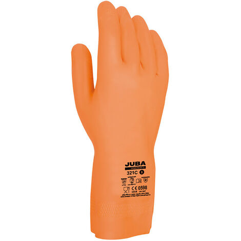 Gant de travail latex/néoprène orange Taille 9 JUBA