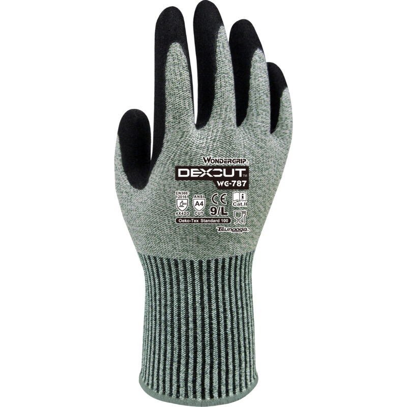 Gant de travail résistant aux coupures Wonder Grip dexcut WG-787 Nitrile sur élasthanne 10/XL