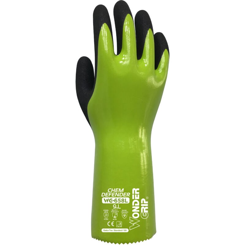 Gant de travail Wonder Grip chem defender WG-658L Nylon Nitrile Chimique 11/XXL
