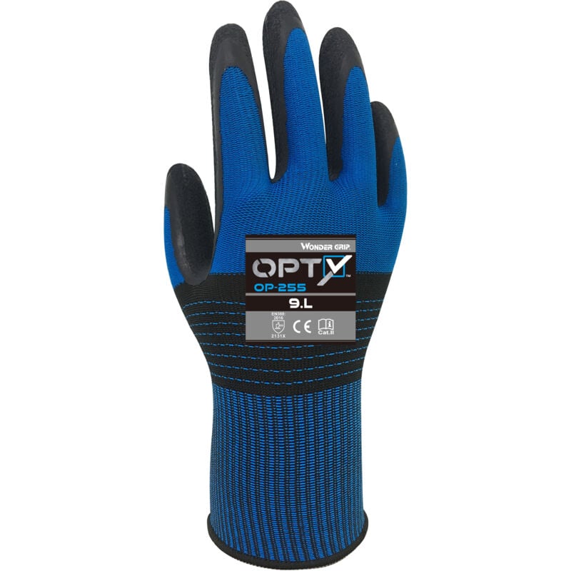 Gant de travail Wonder Grip opty OP-255 Latex sur polyester calibre 15 9/L