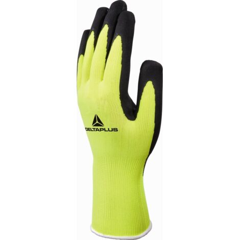 GANT DELTA PLUS JAUNE FLUO TRICOT POLYESTER - PAUME ENDUITE EN MOUSSE DE LATEX-VV7330  T7