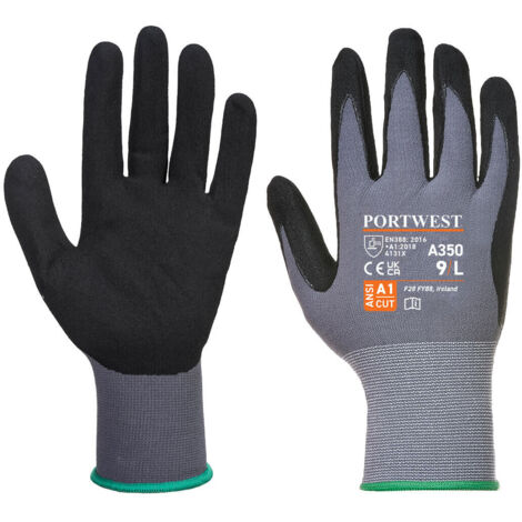 Gant DermiFlex couleur : Noir taille S - PORTWEST
