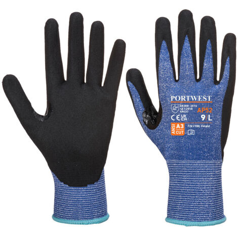 Gant Dexti Cut Ultra coupure C couleur : Bleu/Noir taille M - PORTWEST