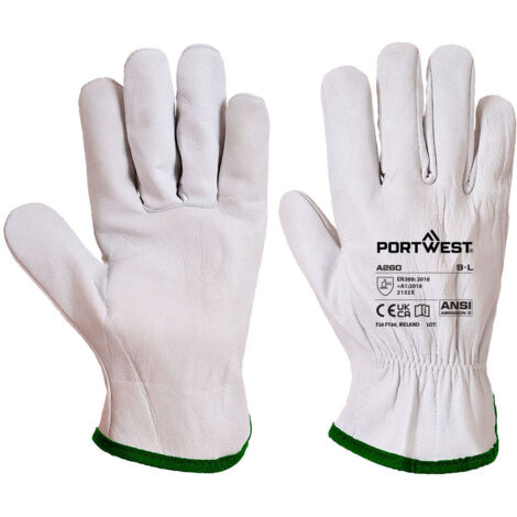 Gant Driver Cuir Oves Couleur : Gris Taille Xxl - Portwest
