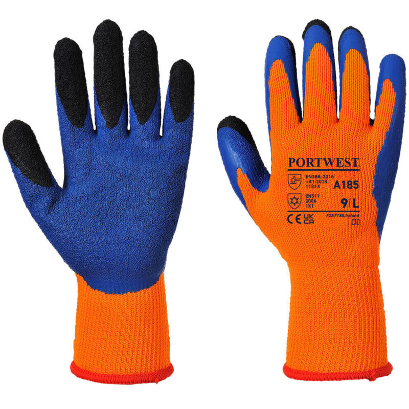 Gant Duo-Therm couleur : Orange/Bleu taille XL - PORTWEST