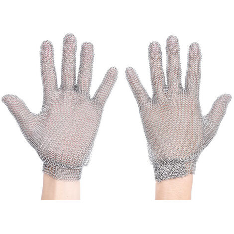 Gant En Cotte De Mailles Couleur : Argent Taille L - Portwest