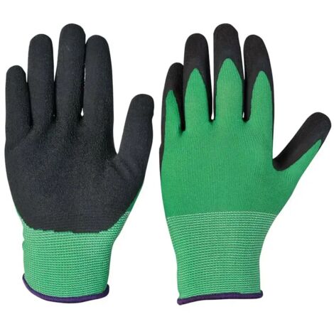 GANT EN LATEX NOIR / VERT TAILLE L