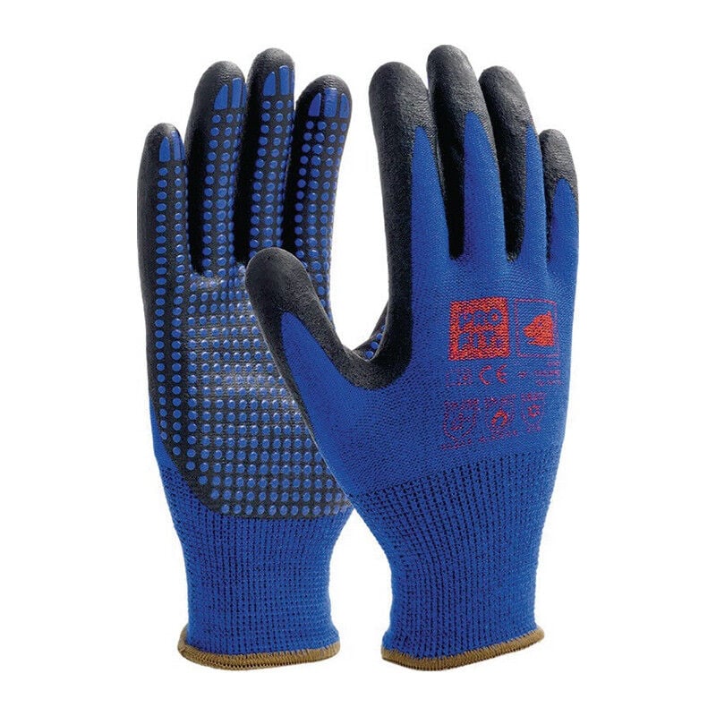 Gant en nitrile à maille fine NI-Thermo taille 10 bleu EN 388. EN 407. EN 511 ca (Par 12)