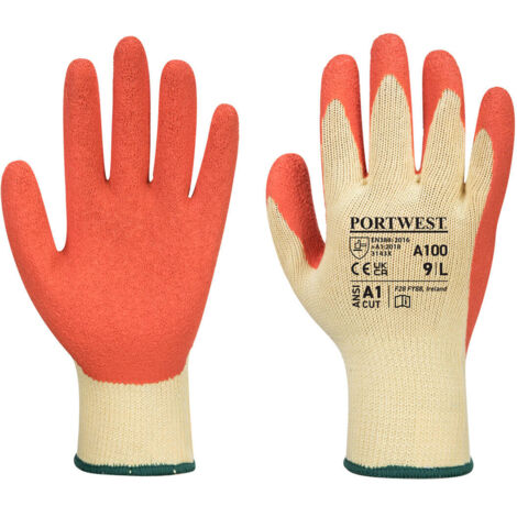 Gant Enduit Latex couleur : Orange taille M - PORTWEST