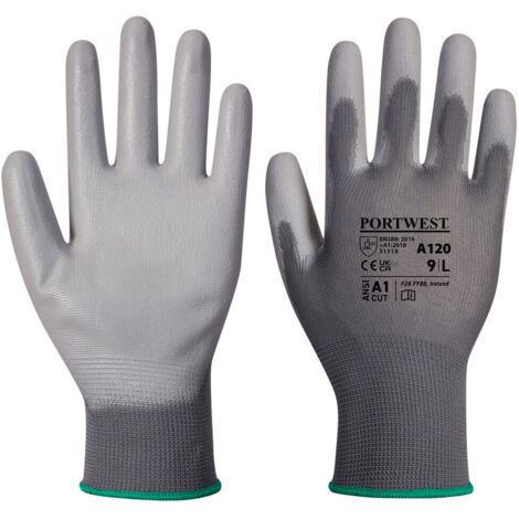 Gant enduit PU  couleur : Gris taille S - PORTWEST