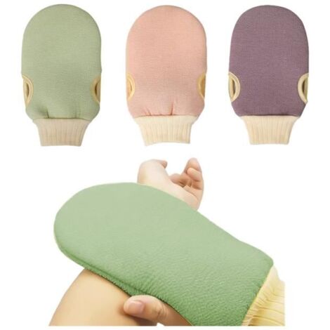 Gant Exfoliant - Non spécifié - 3pcs - Éponge Naturelle - Lavable - Pour Tous Types de Peau