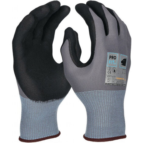 Gant EXTRA taille 10 gris/noir EN 388/EN 407 PSA II PRO FIT (Par 12)