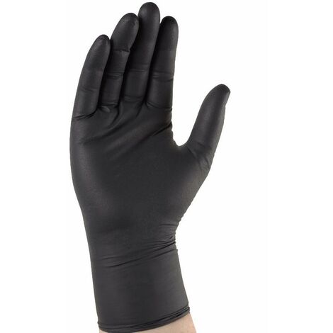 Gant Fin Nitrile Noir -boîte Distributrice De 100 Gants-  T07