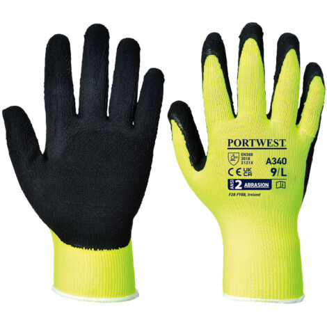 Gant Grip HiVis couleur : Jaune taille XL - PORTWEST
