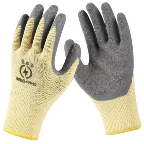 Gant Isolant Électricien 400V Résistant Tension Abrasion Caoutchouc Antidérapant