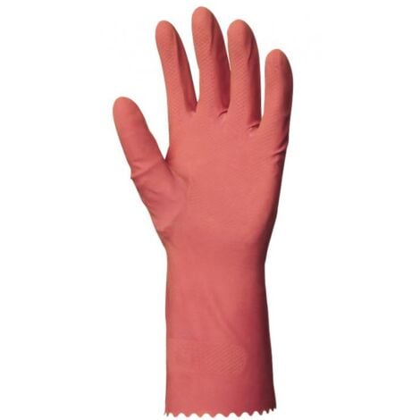 (Lot de 100) Gants latex naturel ménage standard rose