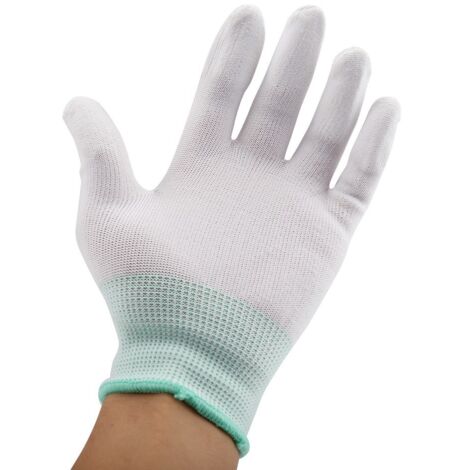 Gant lavable anti-statique antidérapant avec revêtement PU sur les doigts (Taille M)