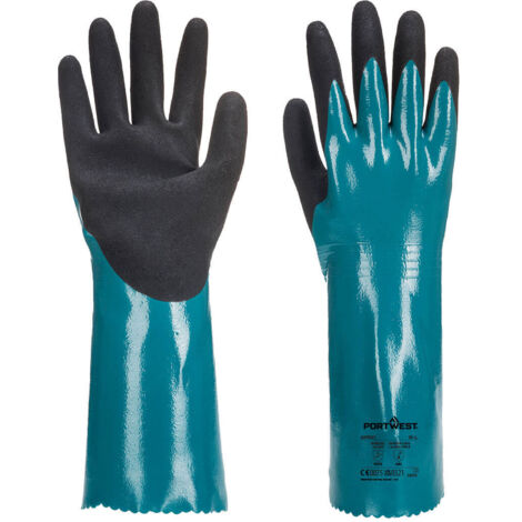 Gant Manchette Sandy Grip Lite Couleur : Bleu/noir Taille Xl - Portwest