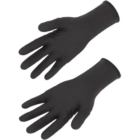 Gant nitrile 295 mm. Usage unique. AQL 1,5. Boîte distributrice de 100 gants. Taille L SINGER AUU5000L - Noir