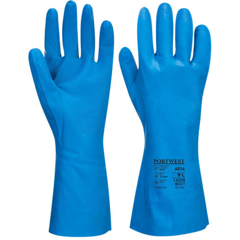 Gant Nitrile Contact Alimentaire couleur : Bleu taille XS - PORTWEST
