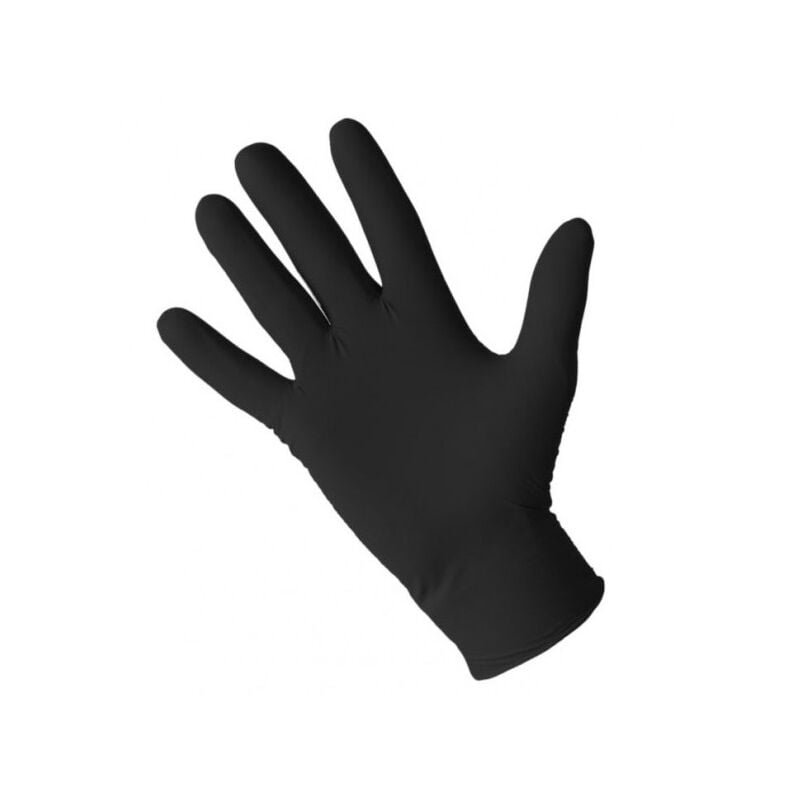 Gant noir taille 9,10, multi usages, boite de 100 gants