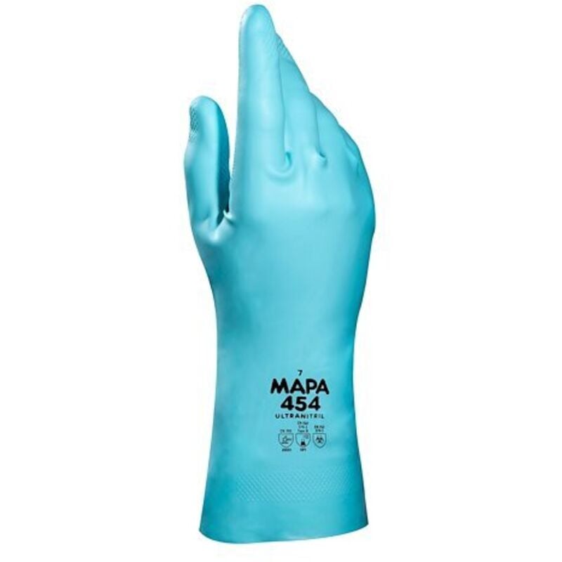 Gants de ménage hypoallergéniques Mapa Ultranitril 454 - La paire - taille 6 - Lot de 10