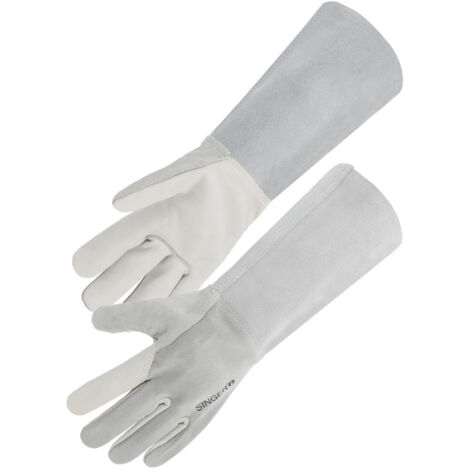 Gant paume fleur bovin Dos croûte Manchette croûte 20 cm T10 - SINGER - 51GS20