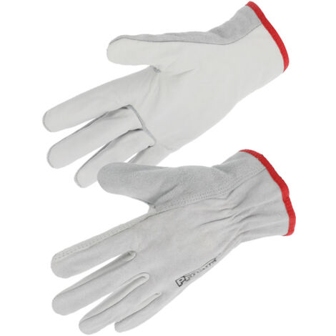 Gant paume fleur de bovin Dos croûte Coloris naturel - SINGER - 50FC  T9