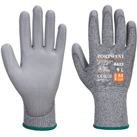 Gant paume PU coupure C couleur : Gris taille XL - PORTWEST