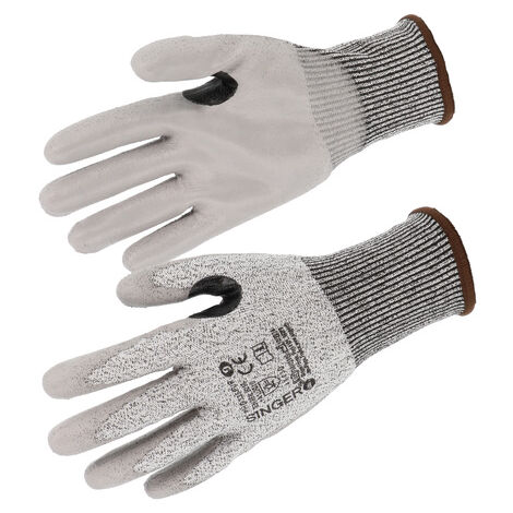 Gant PEHD Coupure D Paume enduite PU Avec renfort nitrile - SINGER - PHD335PUR  T9