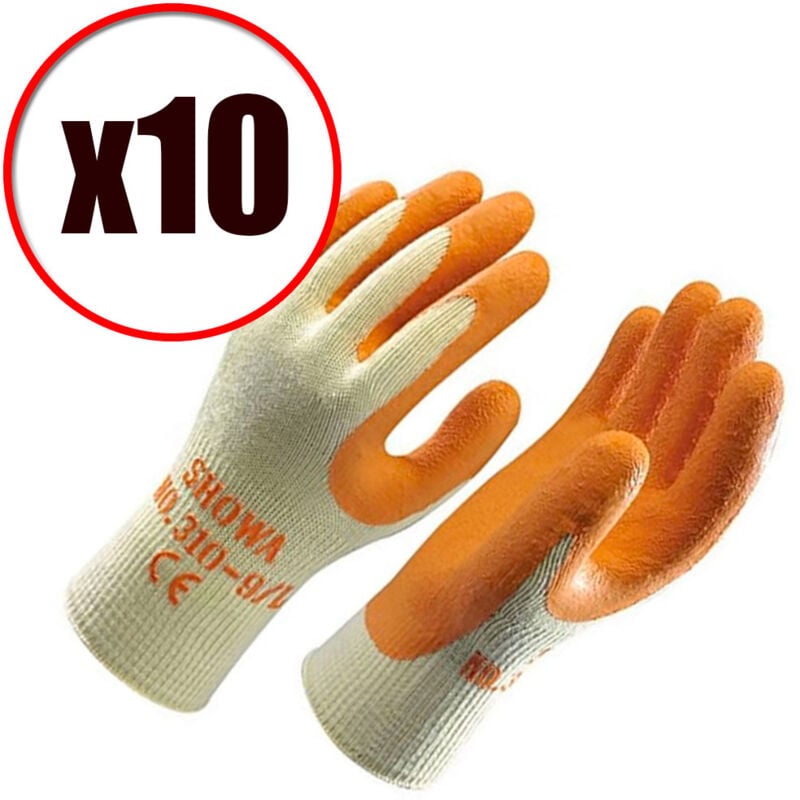 Lot de 10 paires de gants de travail anti coupure Grip 310 EN388 Taille - Taille 7