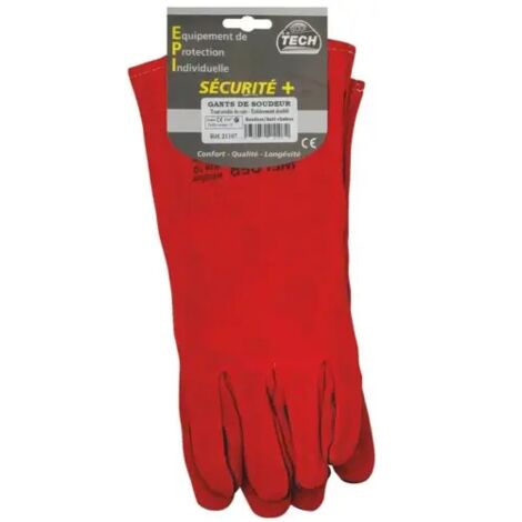 GANT SOUDEUR ROUGE CROUTE-DOUBLE - 21106