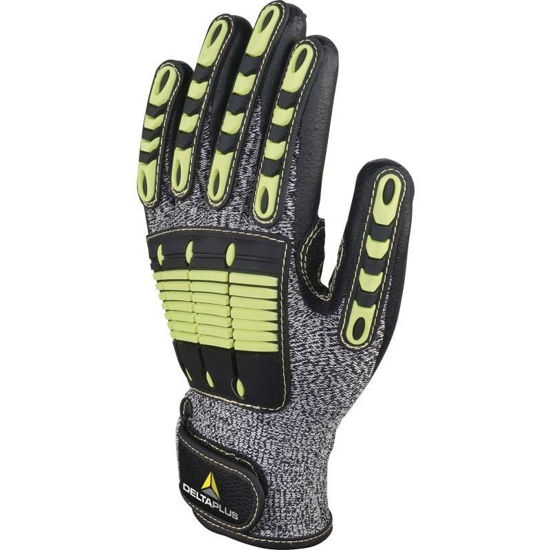 GANT SUPPORT ANTI-COUPURE POLYETHYLENE HAUTE PERFORMANCE PAUME ENDUITE NITRILE - EOS NOCUT VV910JA0 - Taille gants - T9 - Gris/Noir - Delta Plus