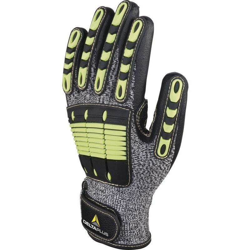 GANT SUPPORT ANTI-COUPURE POLYETHYLENE HAUTE PERFORMANCE PAUME ENDUITE NITRILE - EOS NOCUT VV910JA0 - Taille gants - T10 - Gris/Noir - Delta Plus