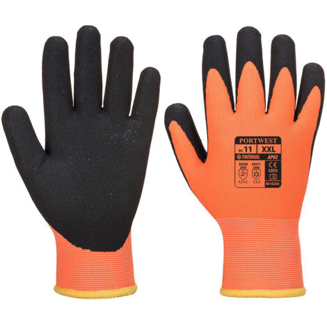 Gant Thermo Pro Ultra couleur : Orange/Noir taille S - PORTWEST