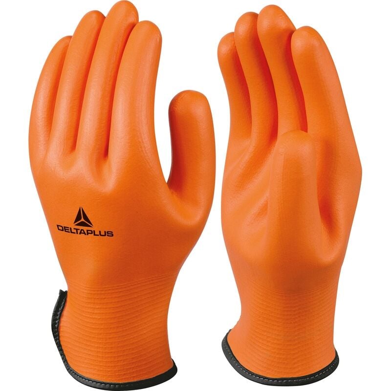 Gants jardin tous travaux polyamide/nitrile orange delta plus taille 9 DPVE716OR09