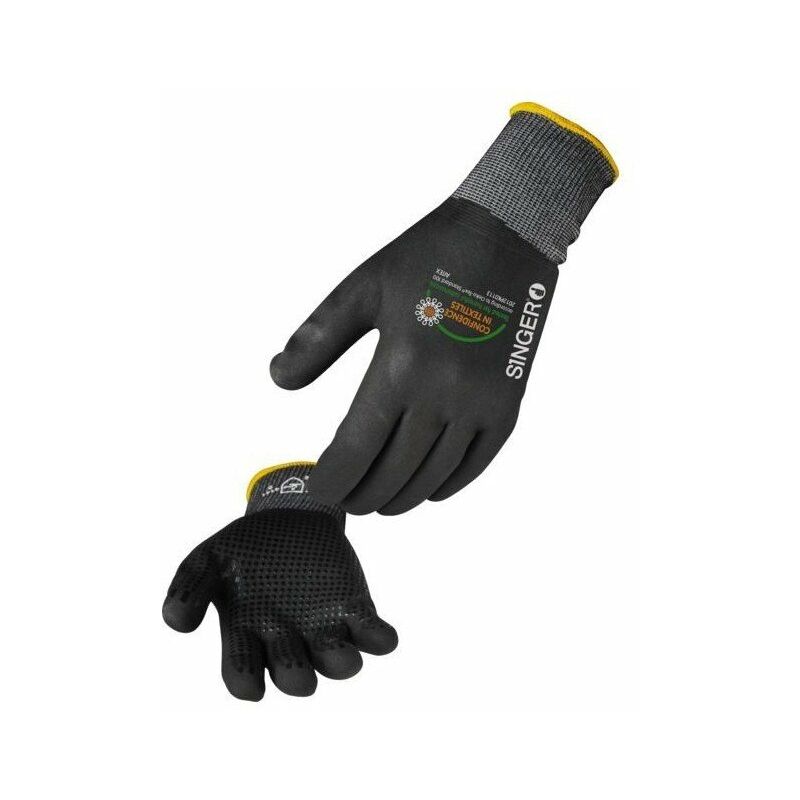 10 gant tout enduit picots nitrile sur la paume taille 7 - SINGER