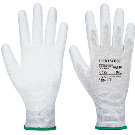 Gant Vending Antistatique Pu Couleur : Gris Taille S - Portwest