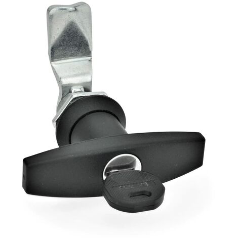 Ganter Norm elementi GN 115 SCT 20 – Cilindro Serratura con chiave, 1 pezzi, nero, opaco