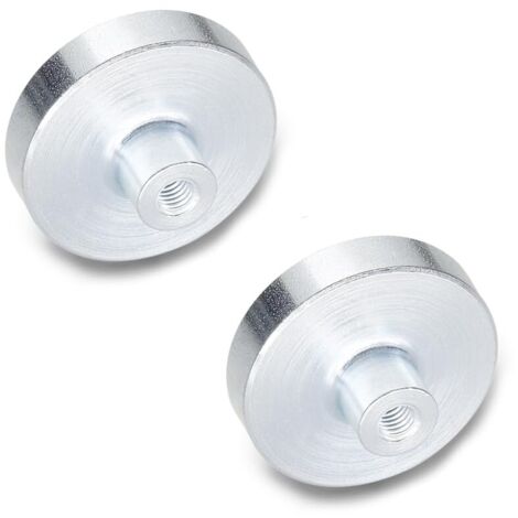 Ganter Norm elementi – Halte Magnete con filettatura interna, 2 pezzi, colore: Argento, GN 50.2-50 HF M6