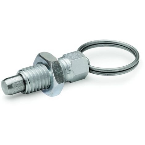 Ganter Norm elementi  Rast Bulloni – GN 717  perno diametro 4 mm  in acciaio zincato  2 pezzi, argento, GN 717-4-M8X1-AK-ST