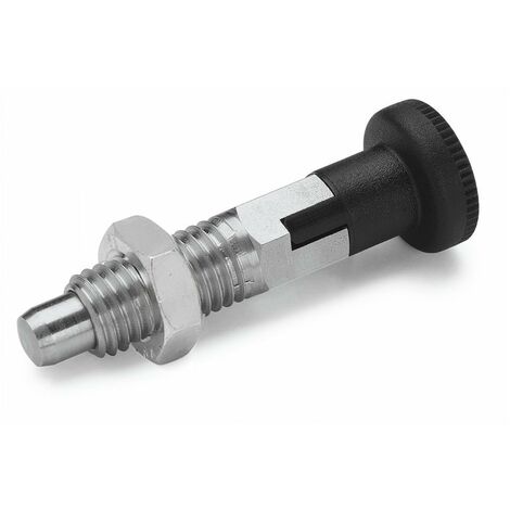 Ganter Norm elementi  Rast Bulloni – GN 717  perno diametro 8 mm, acciaio inox, 2 pezzi, argento, GN 717-8-M16X1, 5-CK-NI