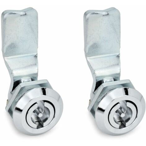 Ganter Norm elementi  verriegelungen tramite chiave – GN 115  Comando con doppia Bart  2 pezzi, argento, GN 115-VDE-28