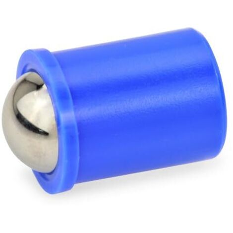 Ganter Normelemente GN 614-4-KU 614-4-KU-Pezzi di Pressione a Molla per pressare, Manicotto: plastica Sfera: Acciaio Inossidabile, Durchmesser d: 4mm, Set di 15 Pezzi