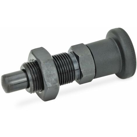 Ganter Standard  Bullone di bloccaggio ruota - GN 817  No Fermo Fermo/Acciaio brunito Click Pen gehärtet 1 Pezzo), Nero, GN 817-4-4-BK