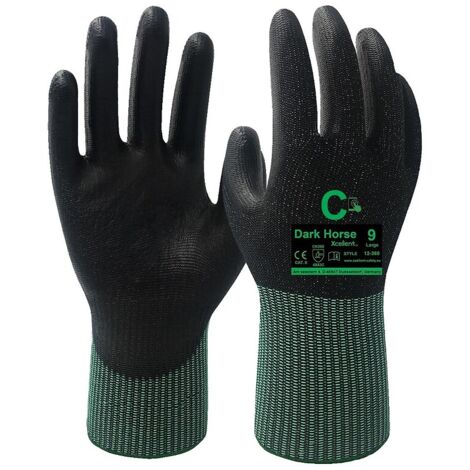 Gants 12-360 Enduction PU Jauge 13 anticoupure C noir taille 9 - la paire - XCELLENT