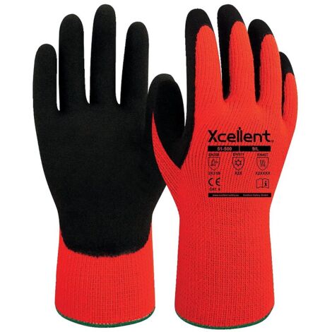 Gants 51-500 ACRYLIC/LATEX Jauge 10 Thermique orange taille 11 - la paire - XCELLENT