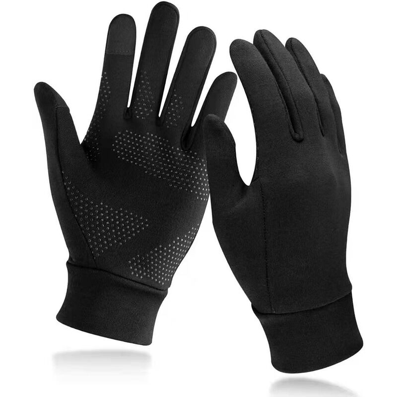 Gants à écran tactile, hommes femmes gants de sport doublure de gants gants de course en plein air gants d'hiver chauds coupe-vent antidérapants